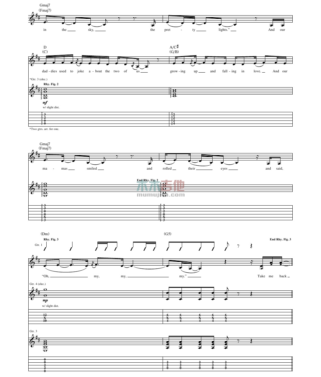 Mary s Song(吉他谱)