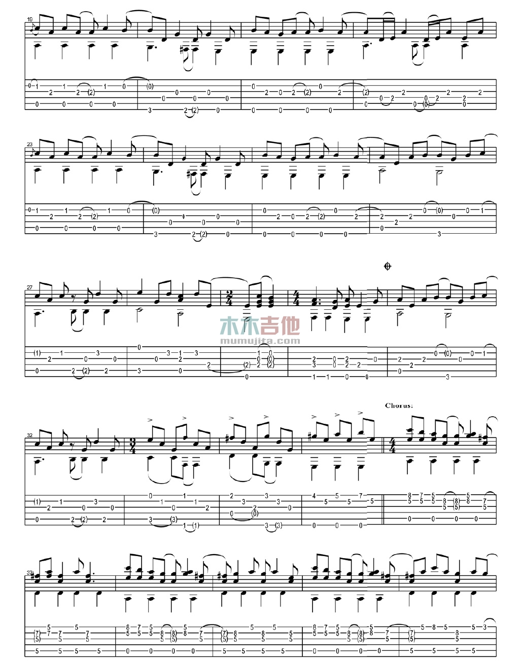 Classical Gas(指弹)(吉他谱)