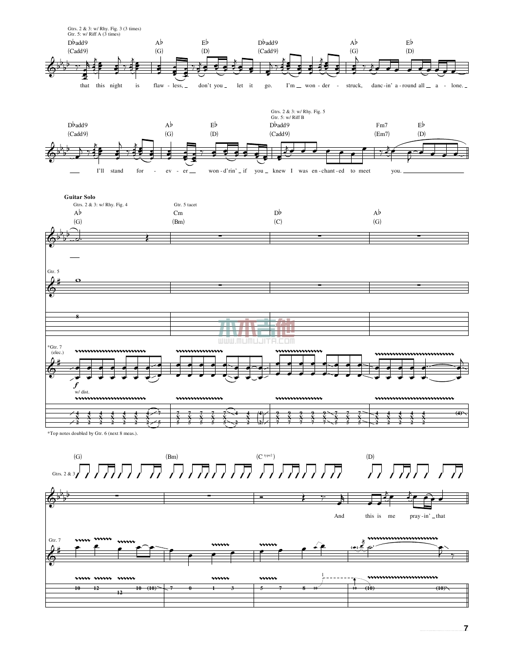 Enchanted(吉他谱)