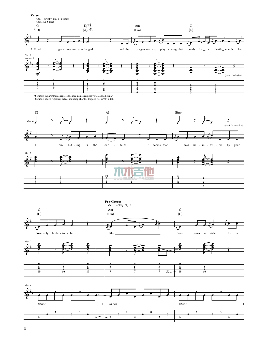 Speak Now(吉他谱)