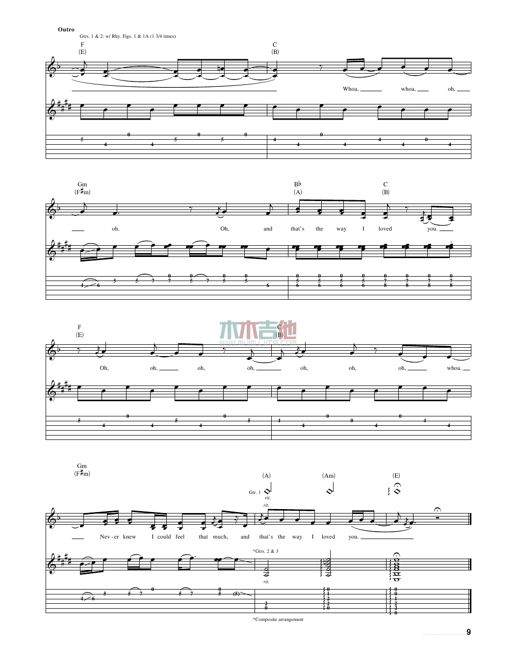 The Way I Loved You(吉他谱)