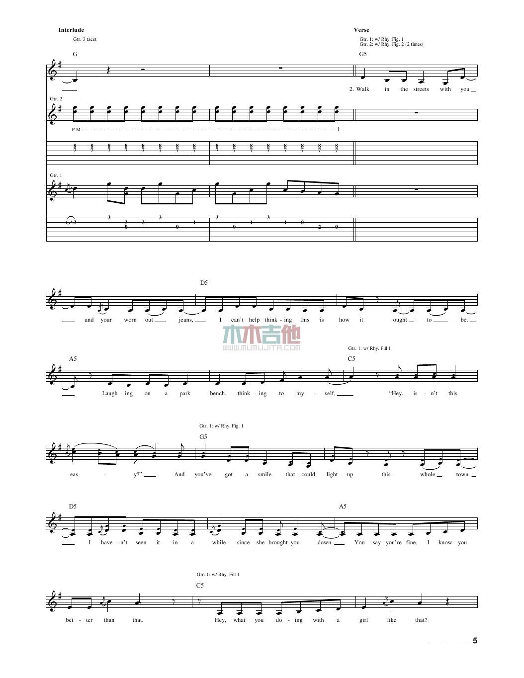 You Belong with Me(吉他谱)