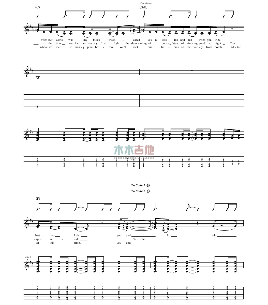 Mary s Song(吉他谱)