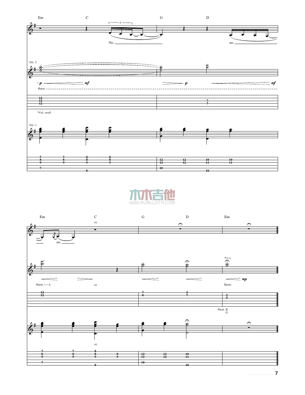 You re Not Sorry(吉他谱)
