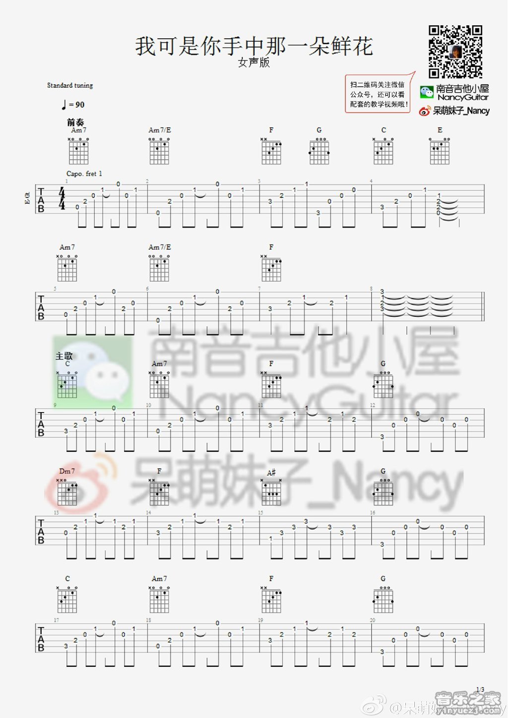 我可是你手中那一朵鲜花(女声版)(Nancy)