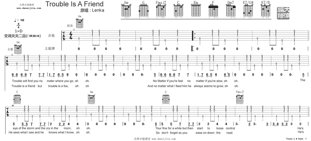 Trouble Is A Friend(大伟)
