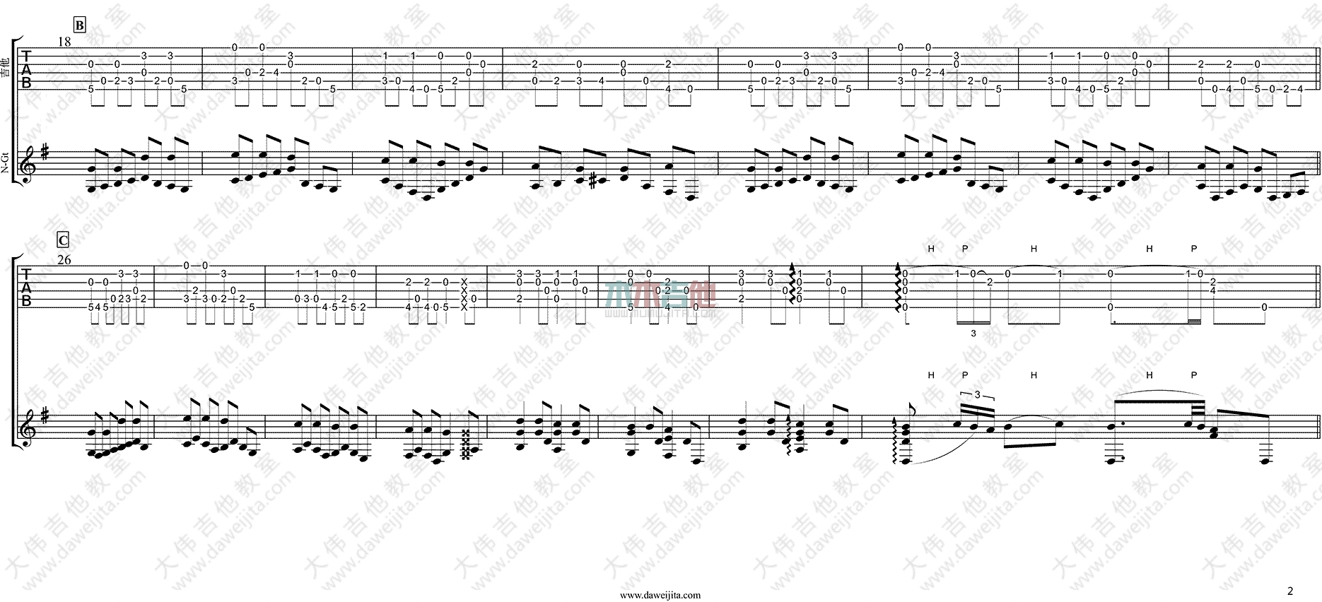 小星星变奏曲(指弹)(大伟)