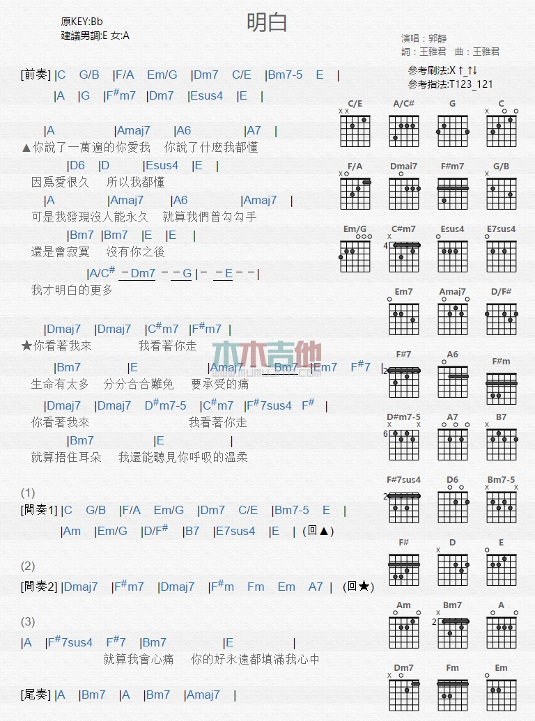 明白