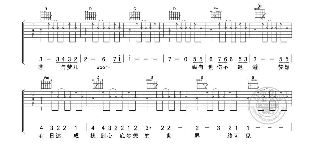 不再犹豫(扫弦版)