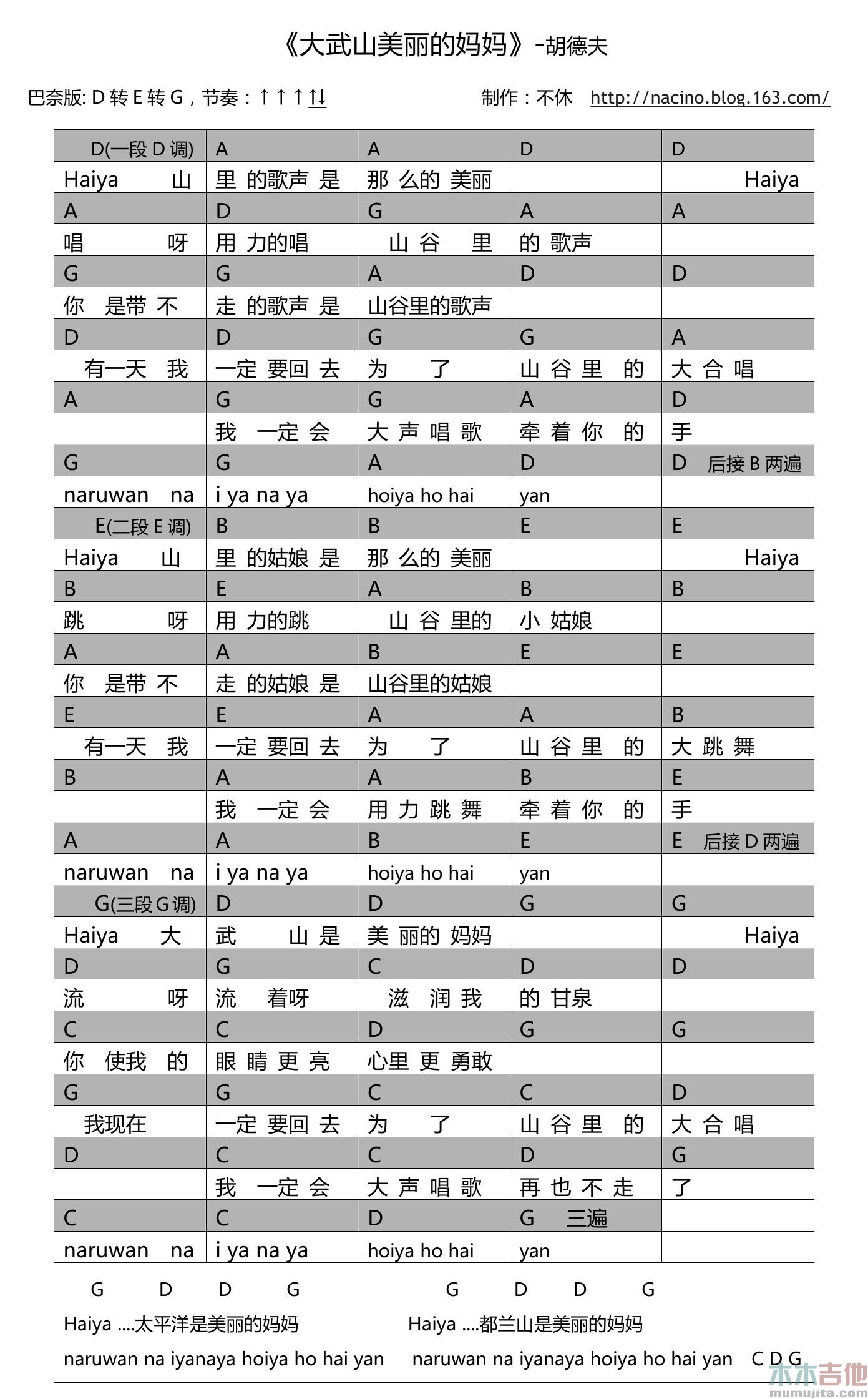 大武山美丽的妈妈