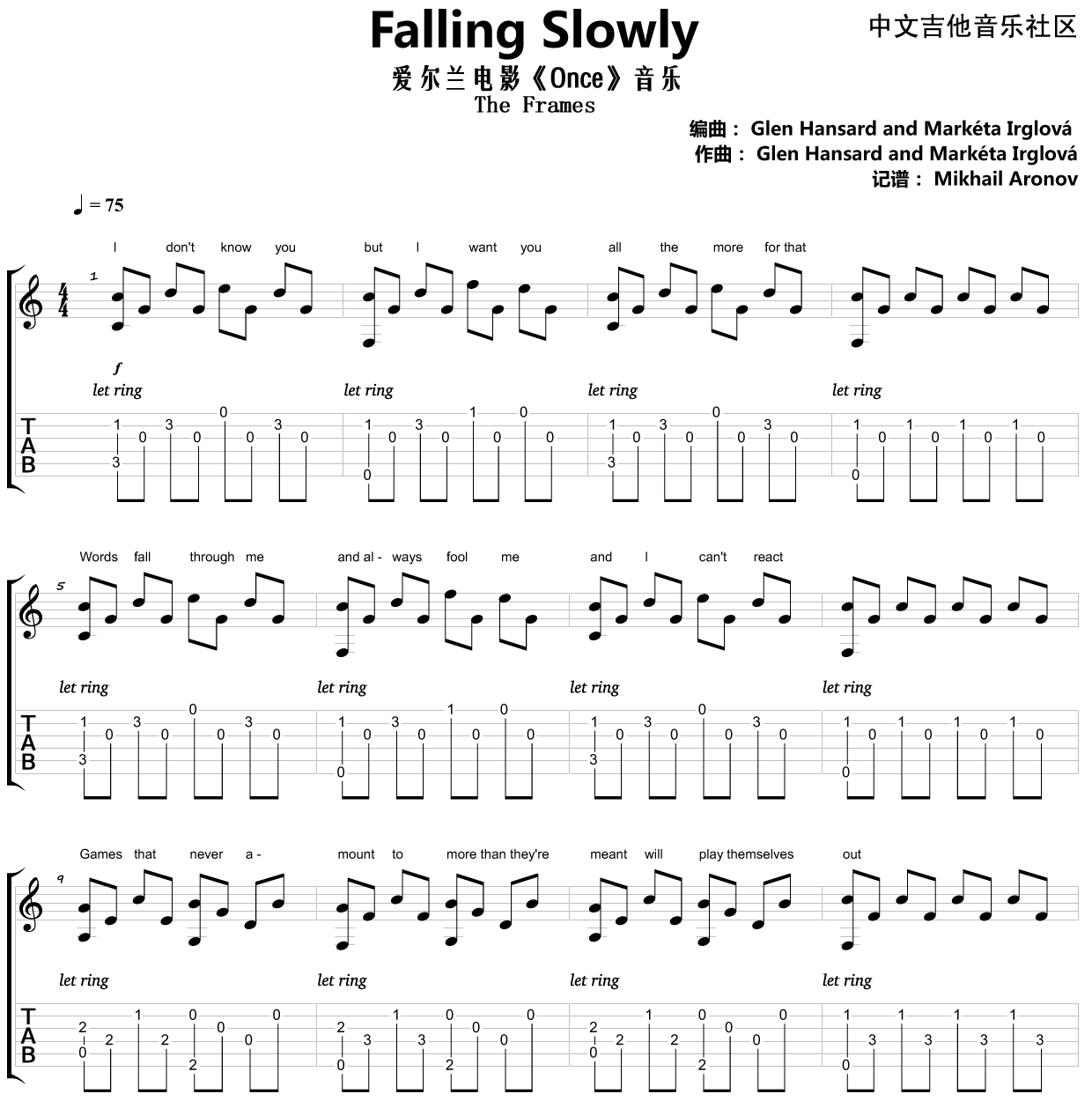 falling slowly