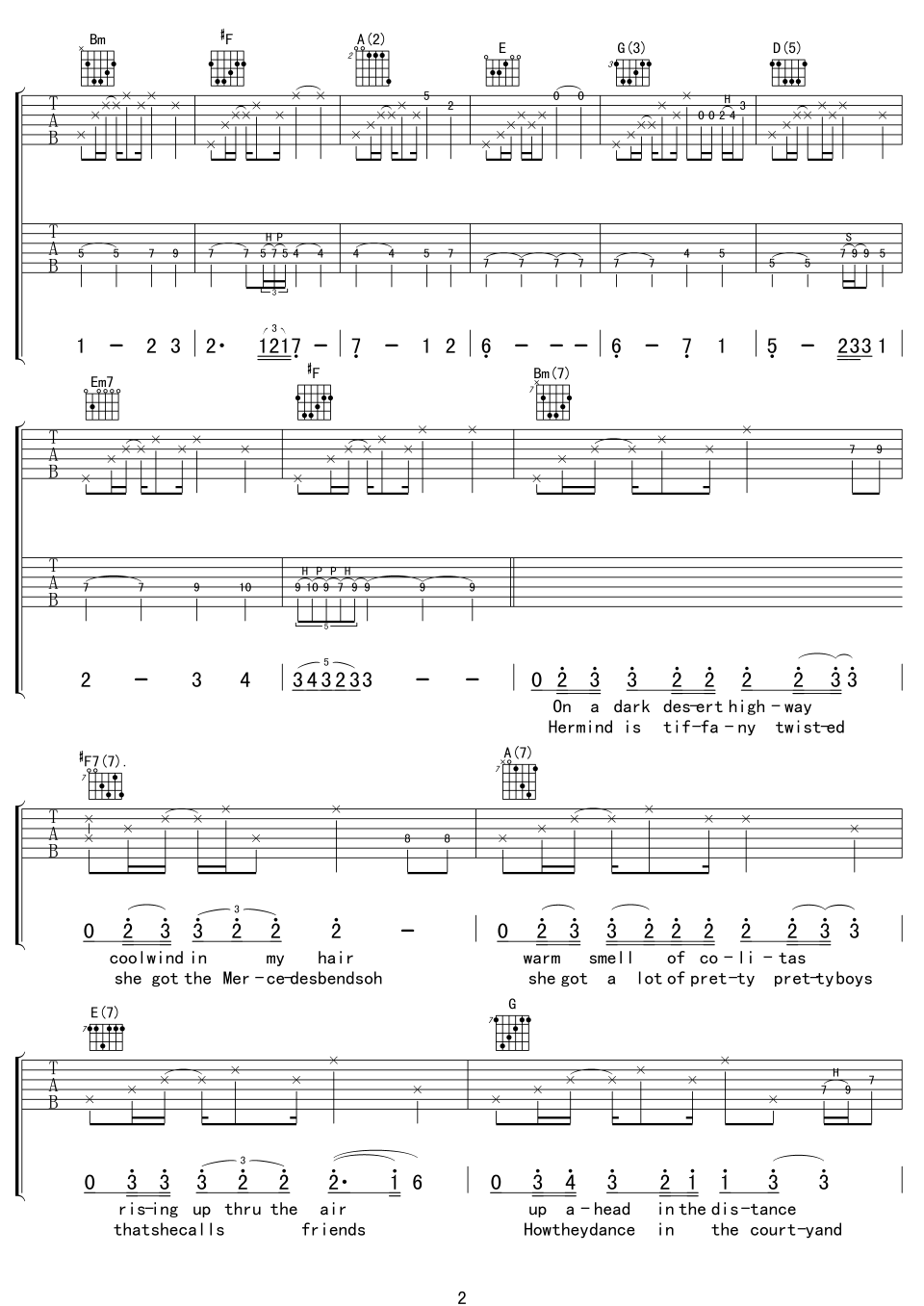 Eagles Hotel California