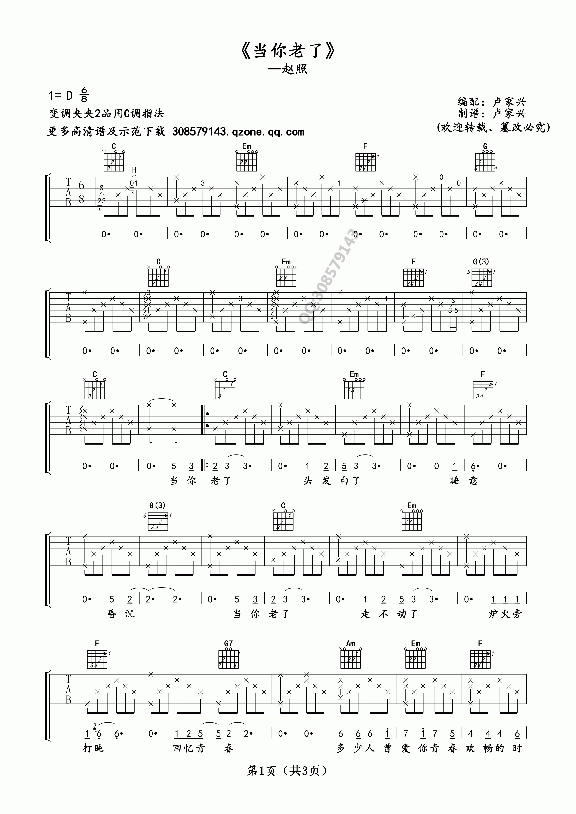 赵照 当你老了
