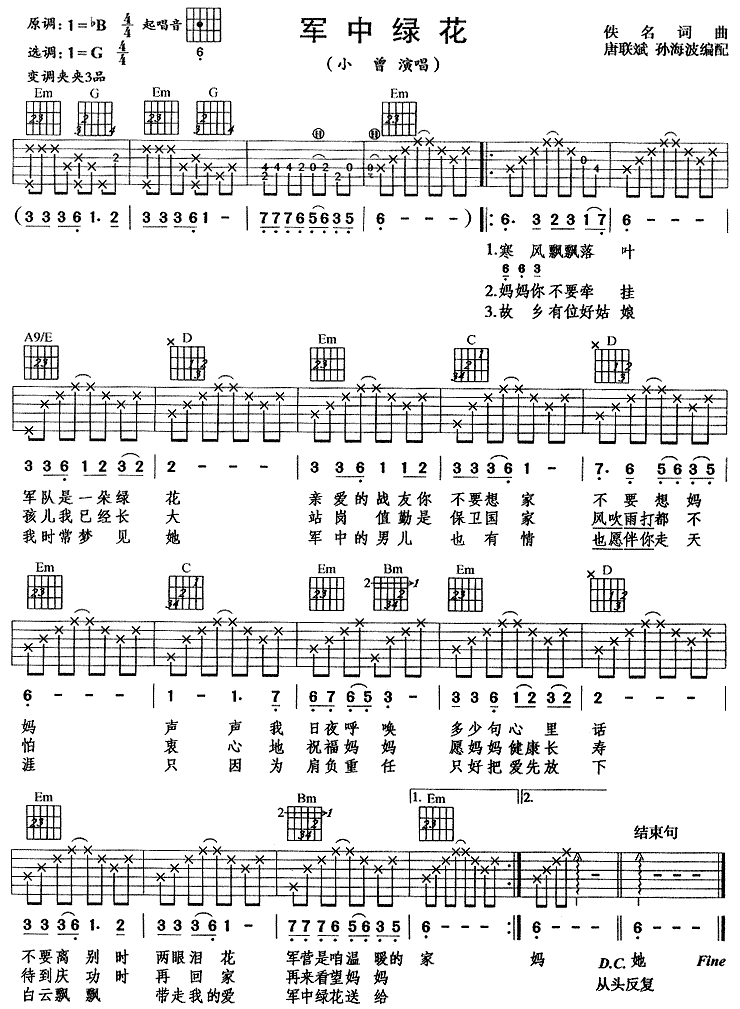 小曾 军中绿花