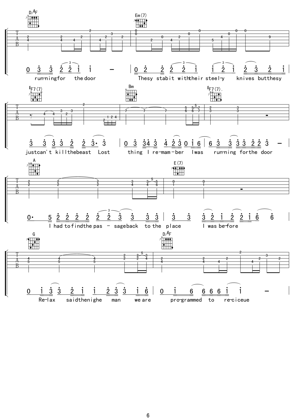 Eagles Hotel California