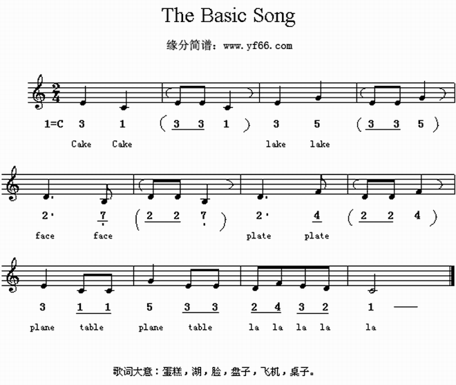 The basic song