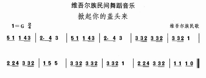 中国民族民间舞曲选(十)维吾尔族舞蹈：掀起你的盖头来