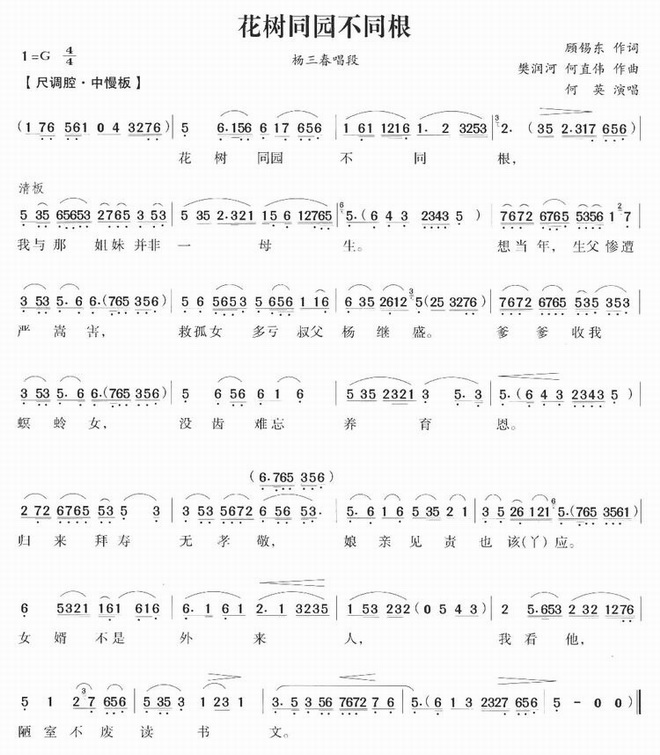 花树同园不同根