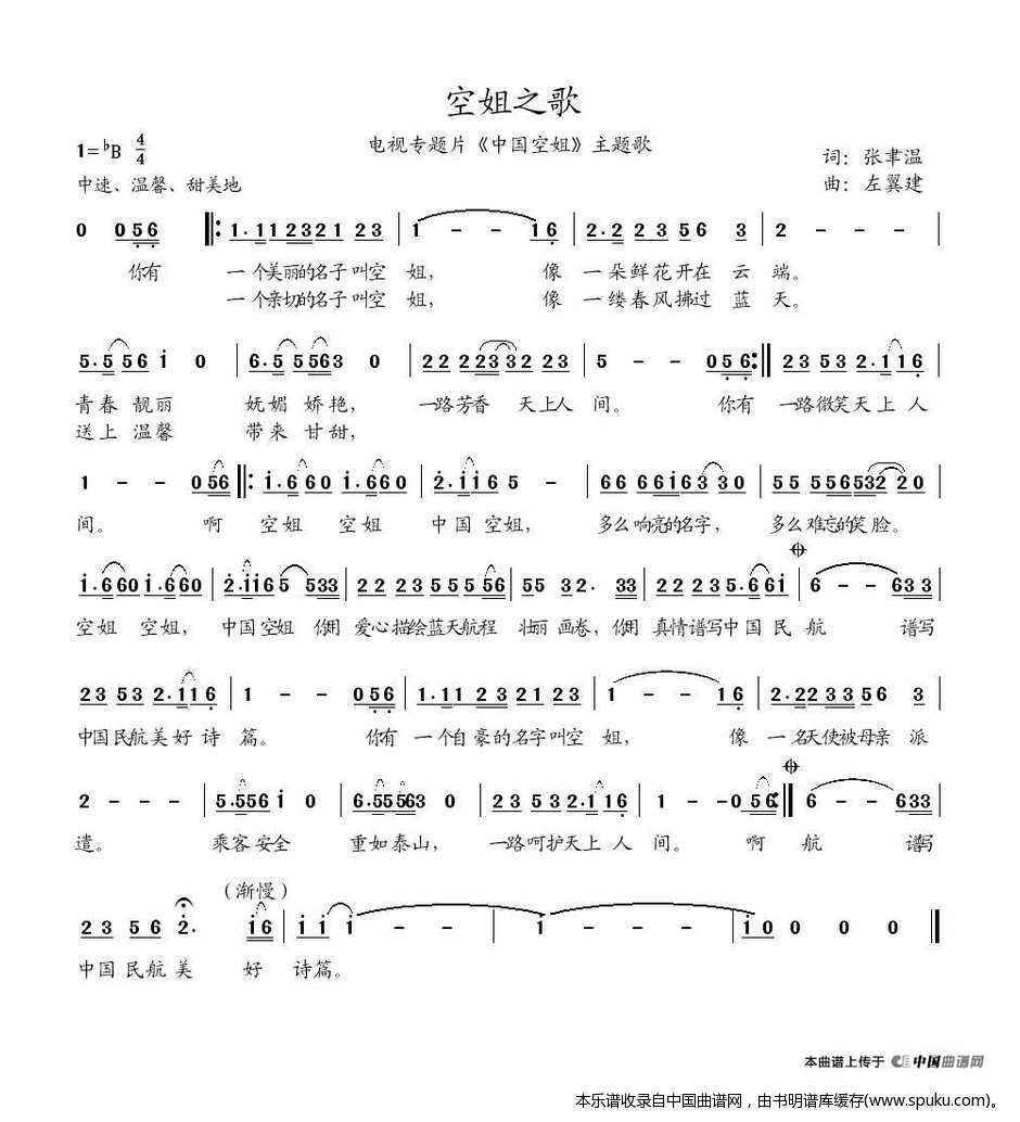 空姐之歌（电视专题片中国空姐主题曲）