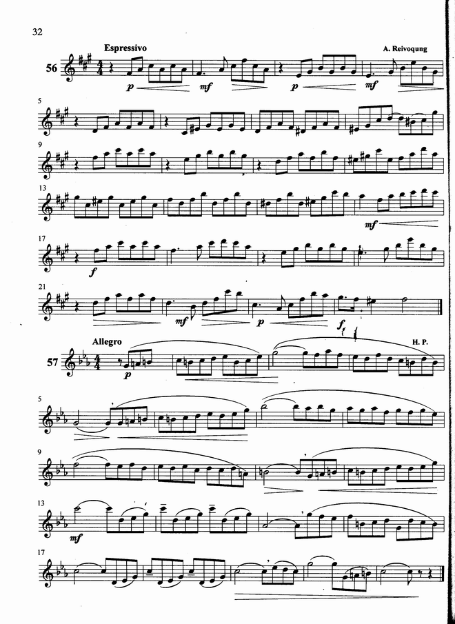 萨克斯管练习曲第100—032页