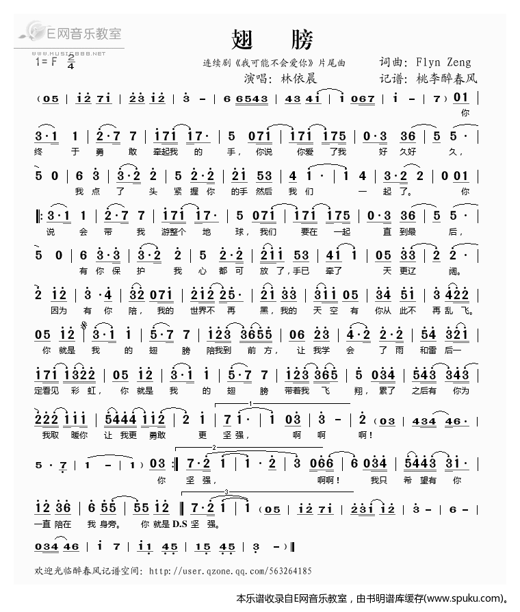 翅膀（连续剧我可能不会爱你片尾曲）——林依晨（）