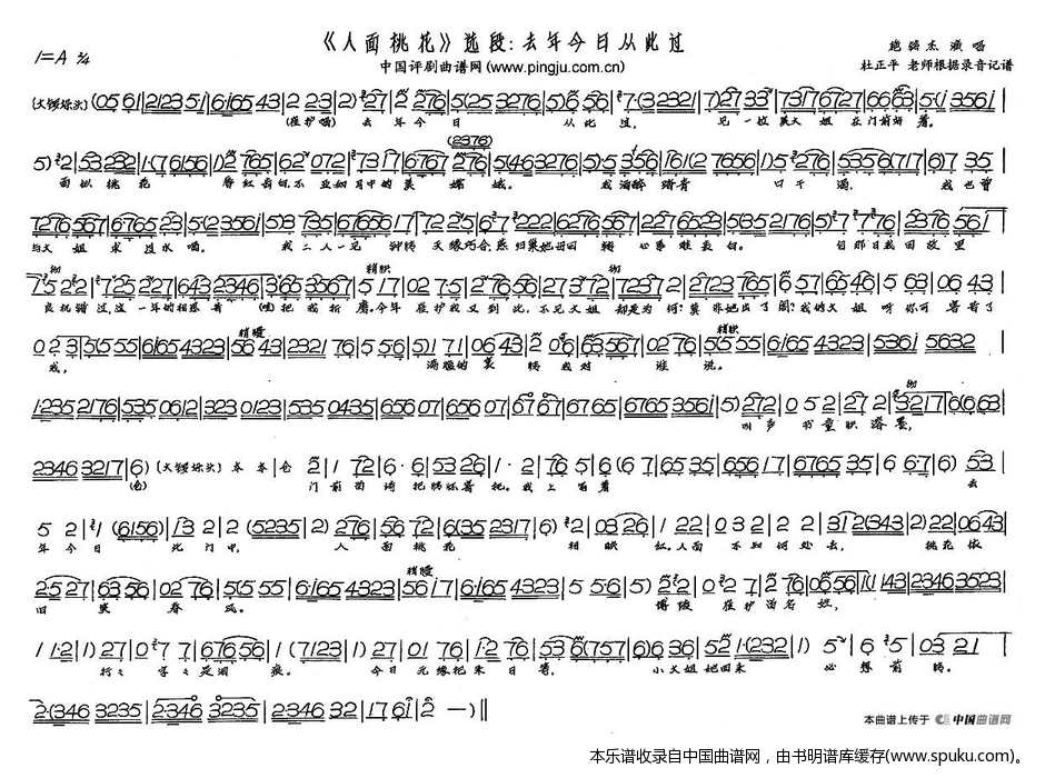 去年今日从此过（人面桃花选段）