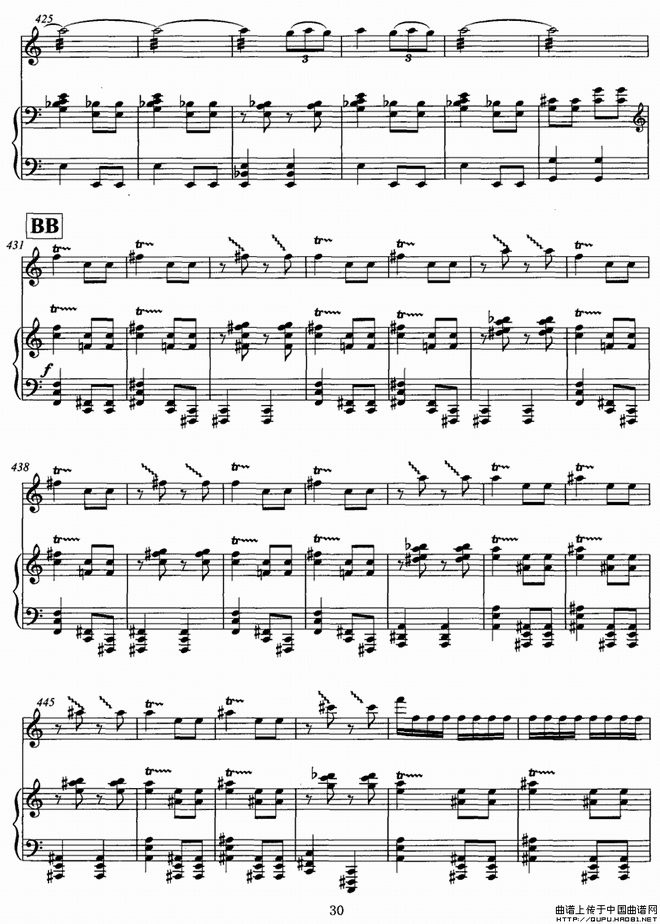 飞歌(笛子协奏曲+钢琴伴奏)P30