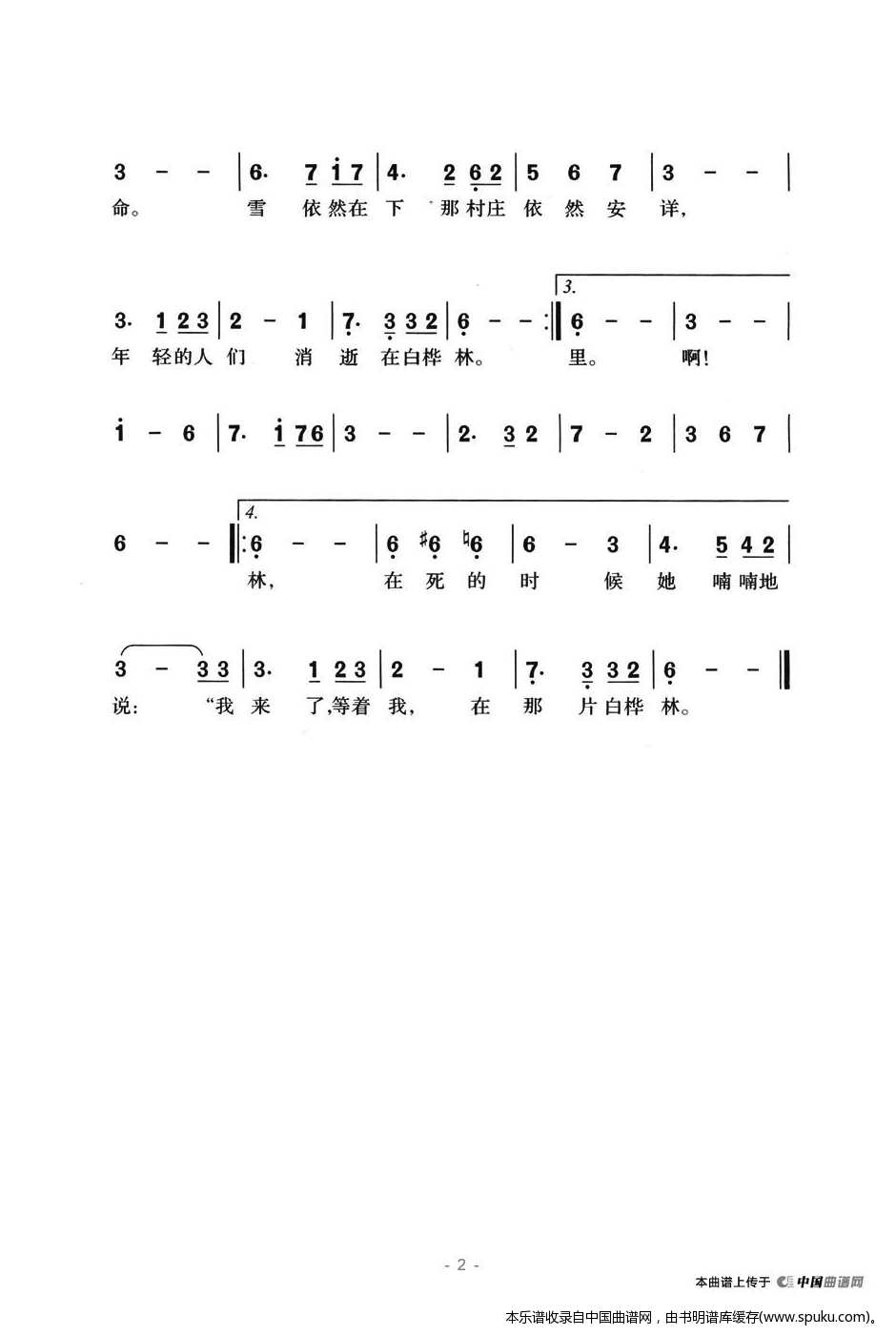 白桦林（朴树词曲）