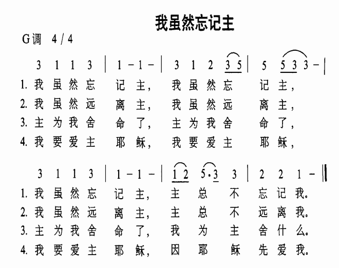 我虽然忘记主_我虽然忘记主