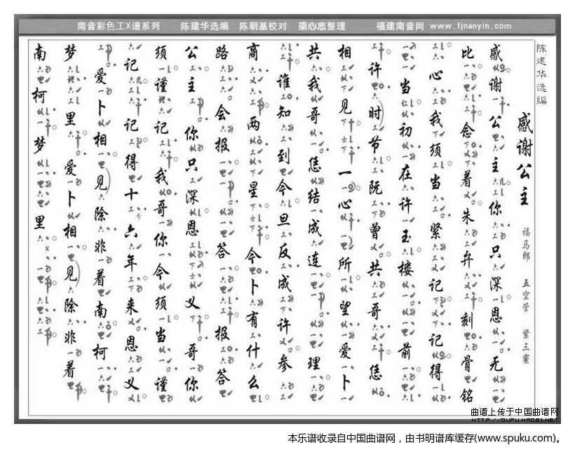 [南音工X谱]感谢公主