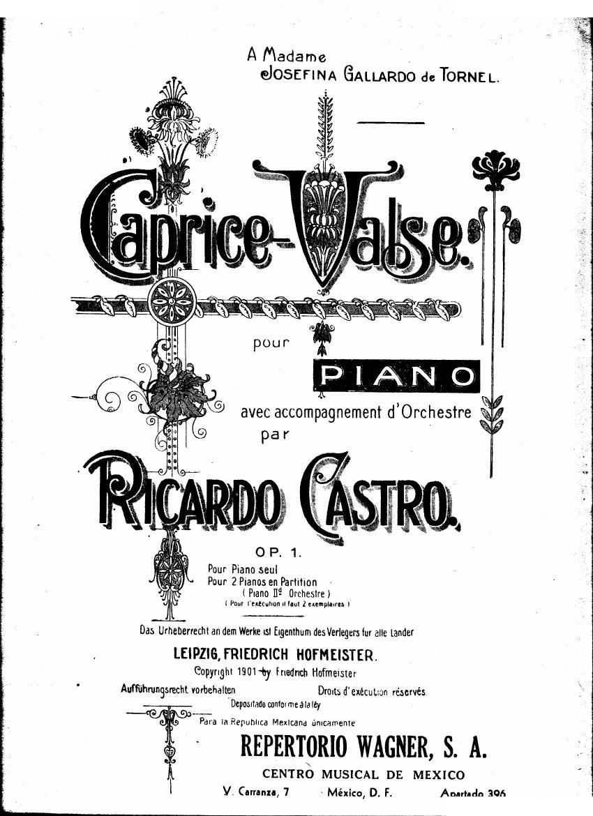 Castro - Caprice-Valse, Op1 Caprice-Valse, Op1 -