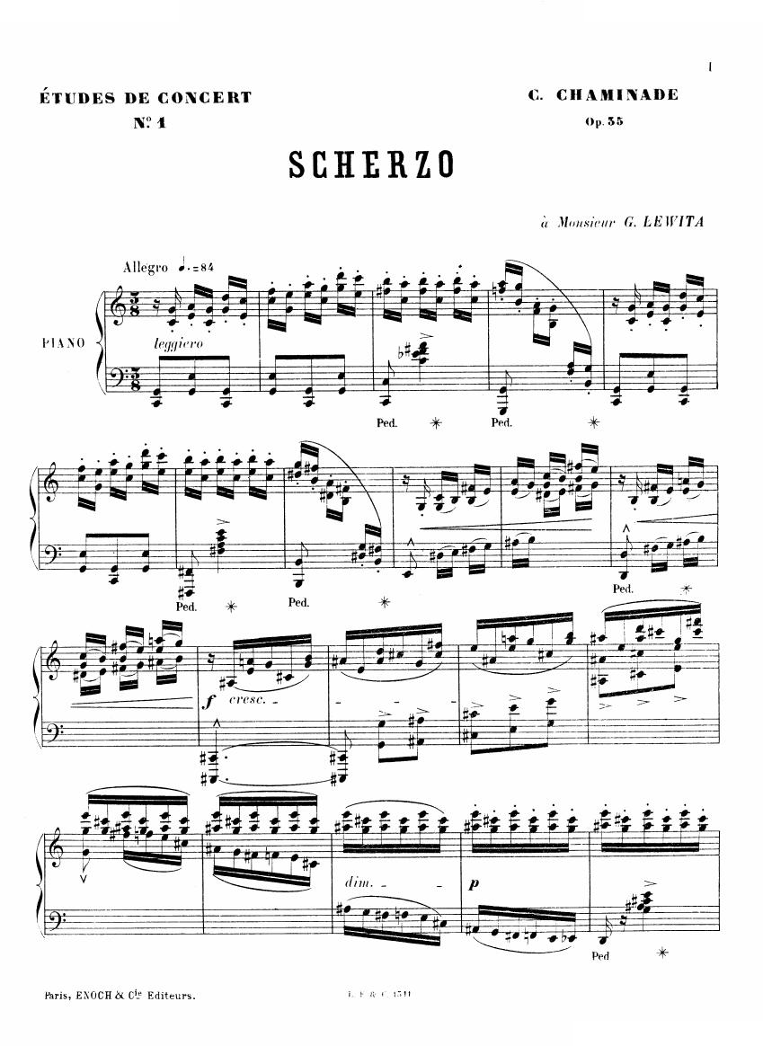 Chaminade - 6 Etudes Op35（一） 6 Etudes Op35（一） -