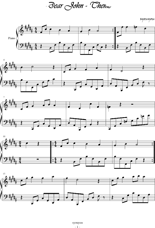 Dear John - Theme Theme dear john -