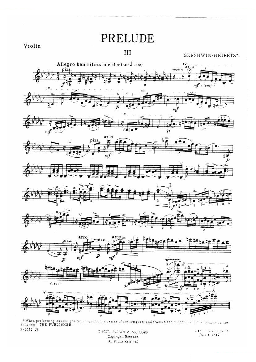 Gershwin-Heifetz - Preludes Preludes -