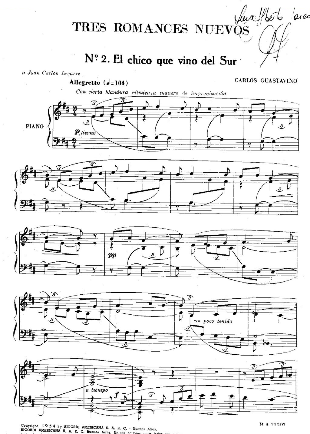 Guastavino - Tre Romanze n.2 Tre Romanze n.2 -