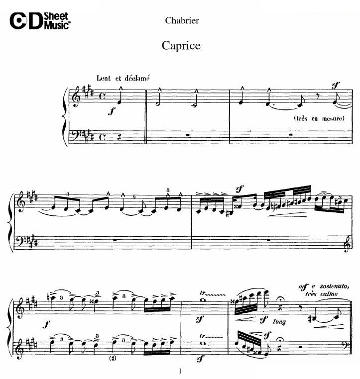 Chabrier - Caprice Caprice -