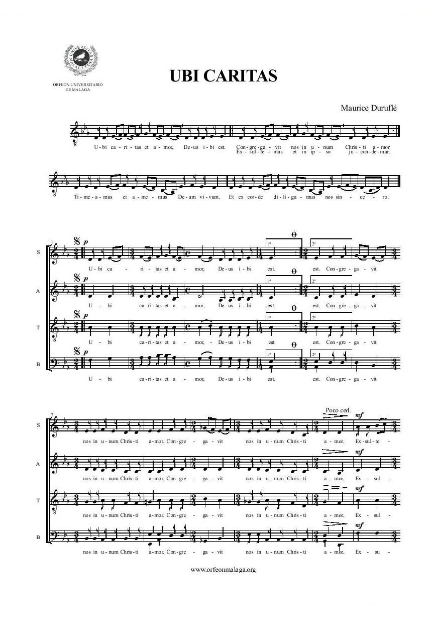 Durufle - Ubi Caritas Ubi Caritas -