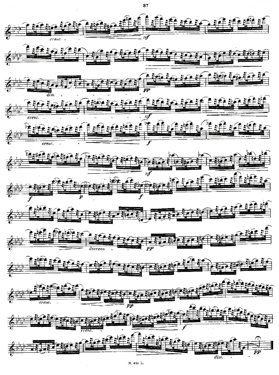 24首长笛练习曲 Op.15 之16—20 铜管乐谱