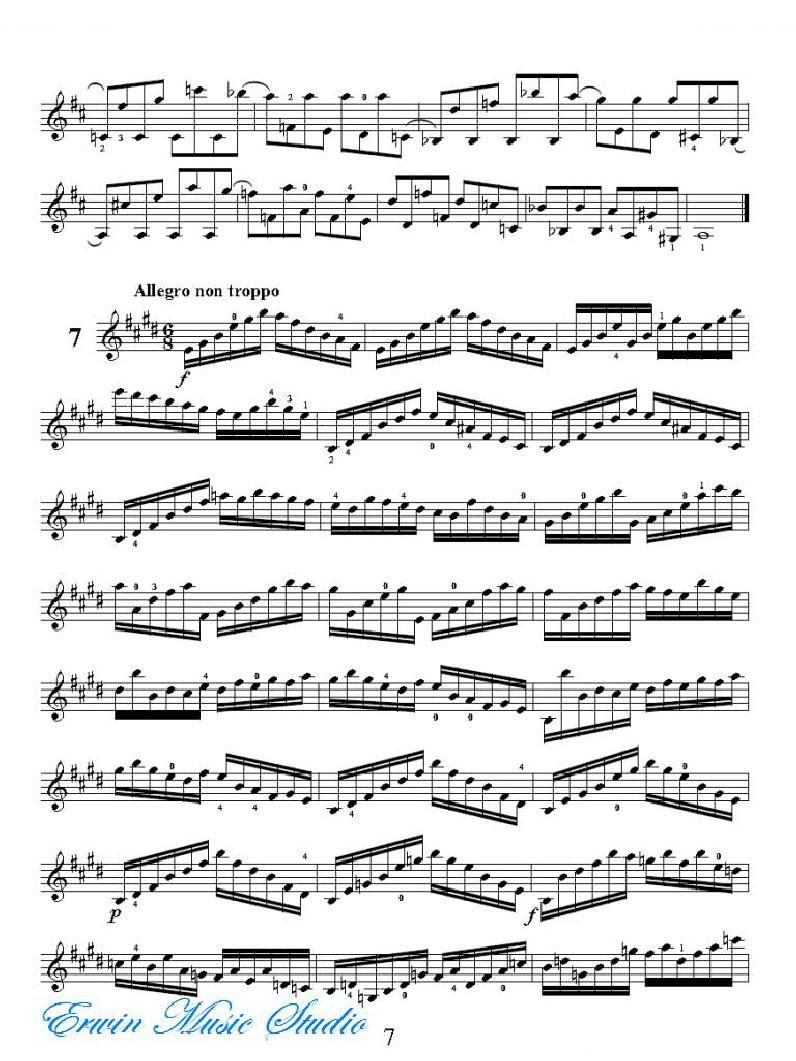 克莱采尔-42首练习曲Rudolphe Kreutzer 42 Studies 01-12 提琴谱