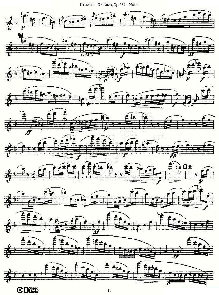 Six Duets, Op.137 之三（二重奏 六首作品 137号） 铜管乐谱