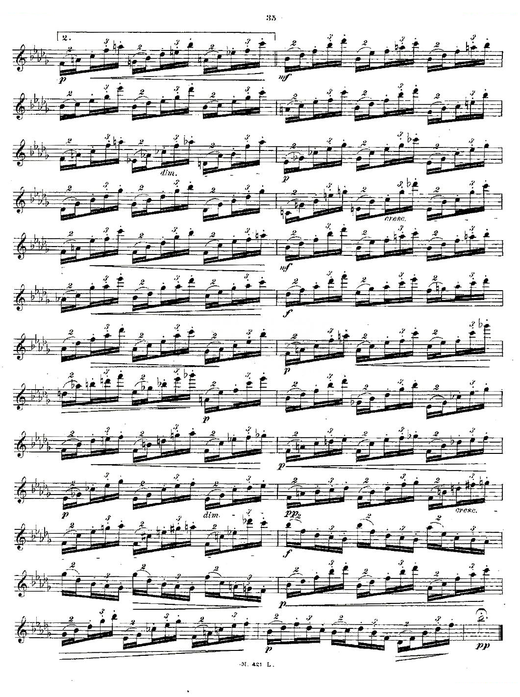24首长笛练习曲 Op.15 之16—20 铜管乐谱