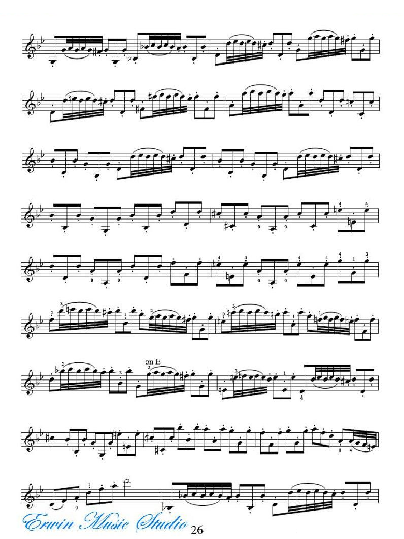 克莱采尔-42首练习曲Rudolphe Kreutzer 42 Studies 13-21 提琴谱