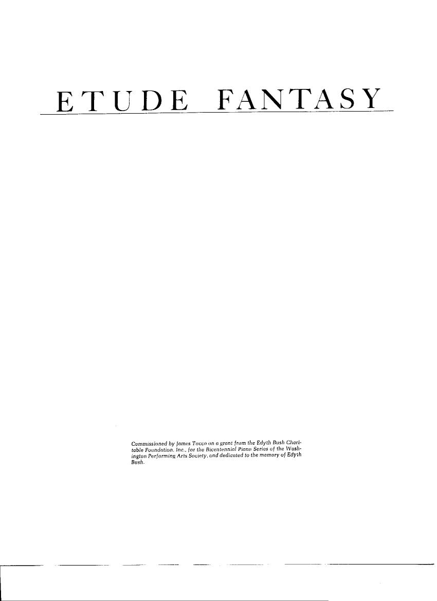 Corigliano - Etude Fantasy Etude Fantasy -