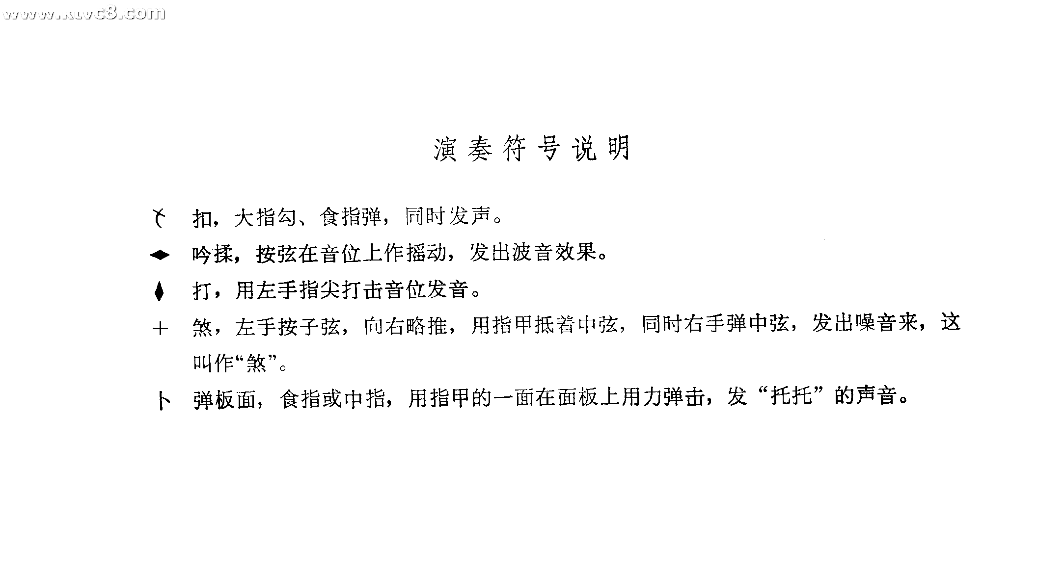 大浪淘沙（含演奏符号说明） 琵琶谱