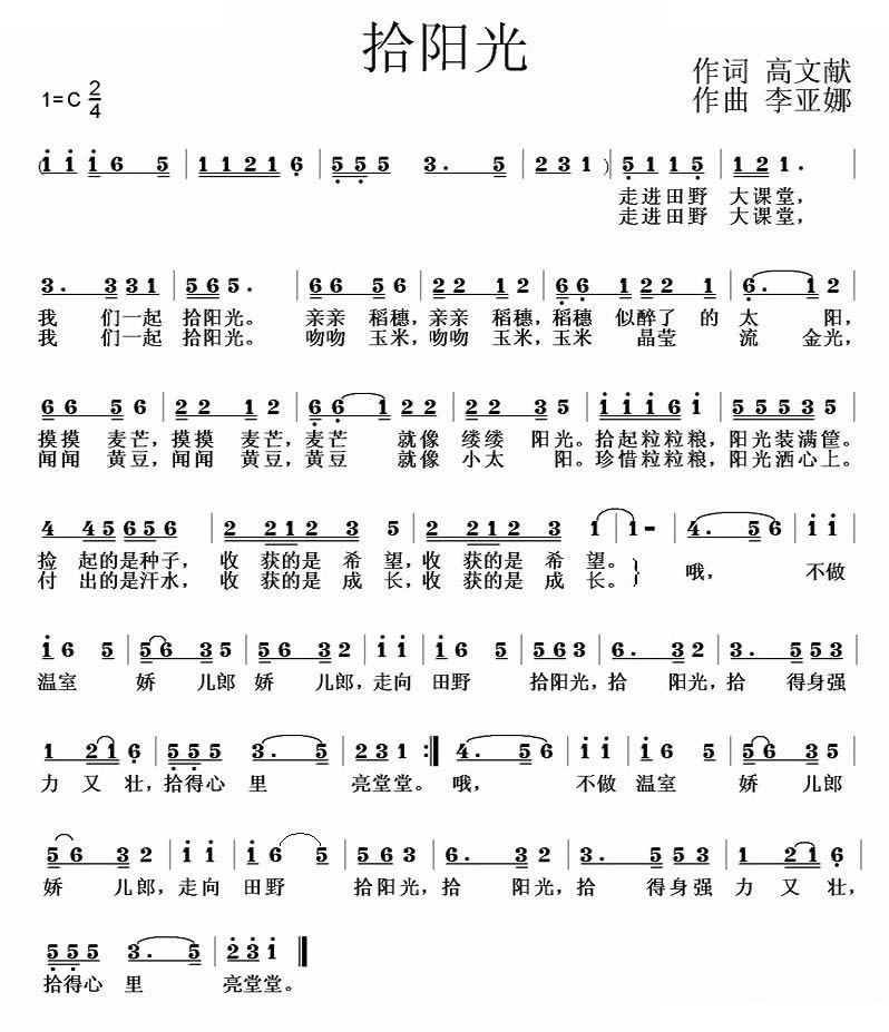 拾阳光 