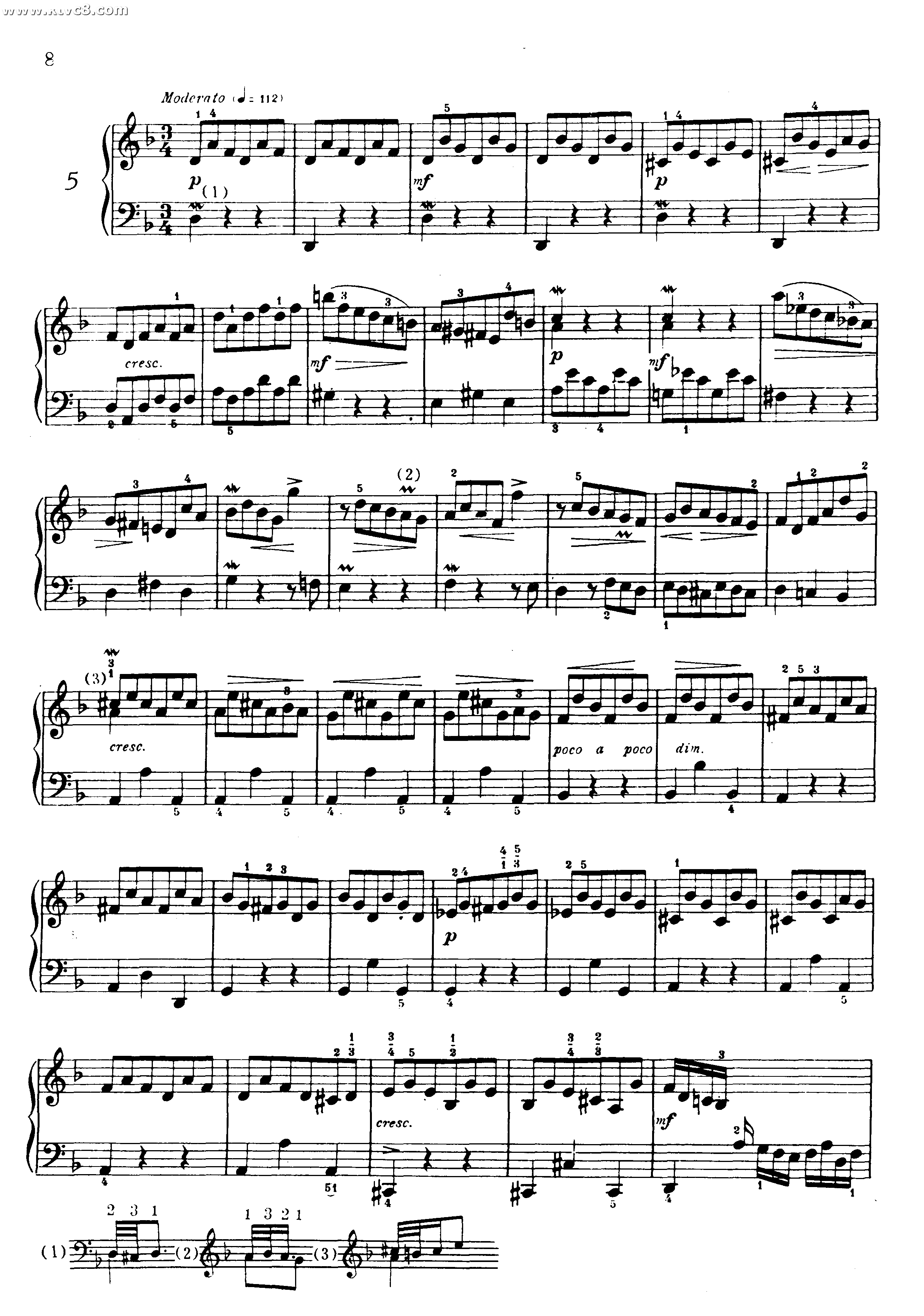 十二首小前奏曲或为初学者用的练习曲 铜管乐谱