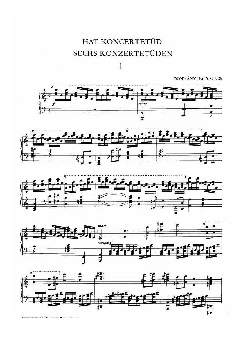 Dohnanyi_Etude Op.28 - 1 1 -