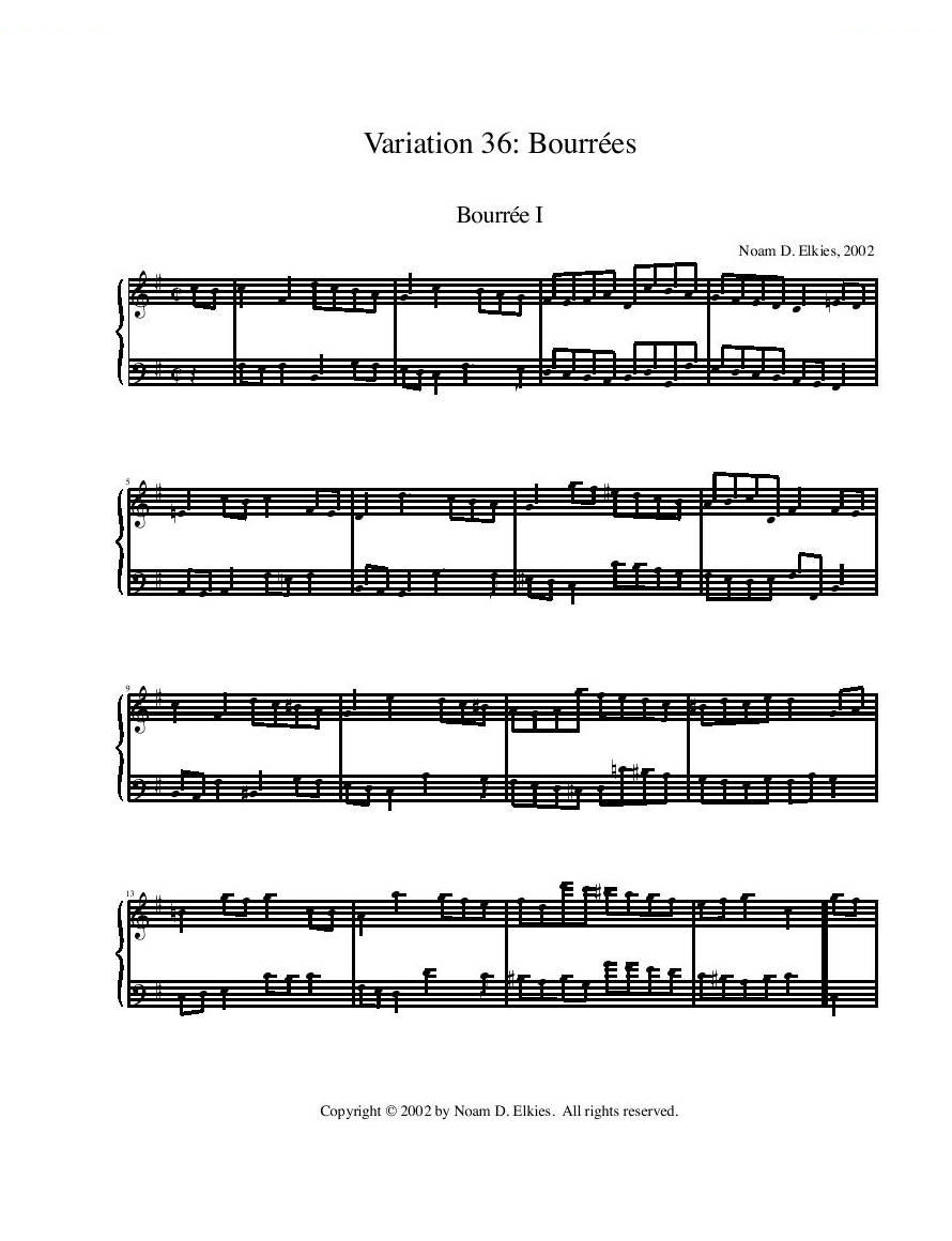 Elkies, Noam - 2 Bourrees 2 Bourrees -