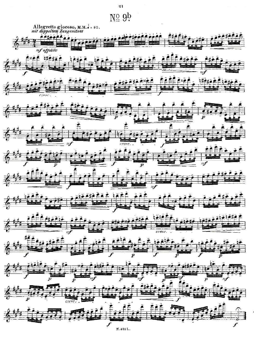 24首长笛练习曲 Op.15 之6—10 铜管乐谱