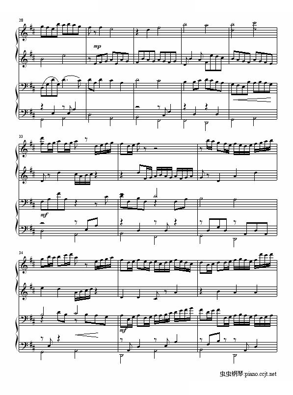 Canon - 四手联弹 四手联弹 帕赫贝尔-Pachelbel -